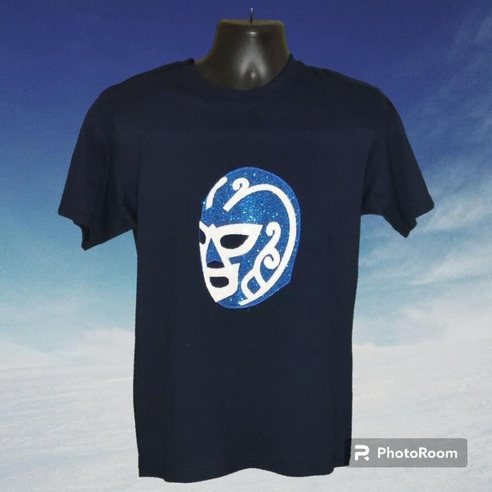 Blue Demon Mask T-Shirt Large (Extremely Rare)